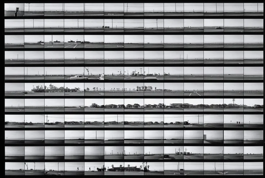 Pacific Coast Highway contact sheet, Edward Ruscha (1974-1975)
